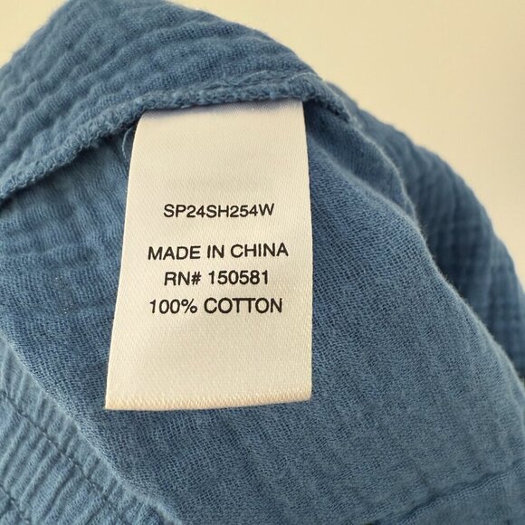 Flag & Anthem Blue Cotton Hartville Gauze Shorts - Picture 6 of 6